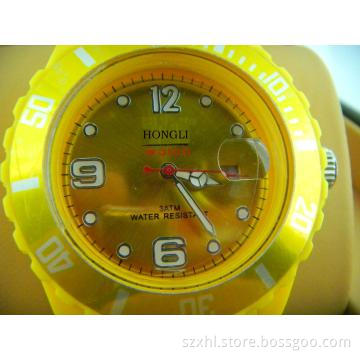 2012 newest arrival,silicone watch,luruxy golden silicone watch